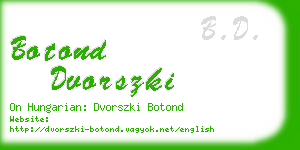 botond dvorszki business card